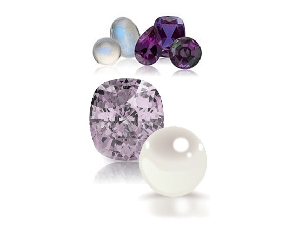 Pearl, Alexandrite and Moonstone Gemstones